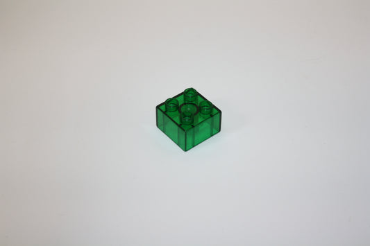 Duplo - 4er Glasstein (2x2 Noppen) - grün Transparent - 4er Stein - Motivstein