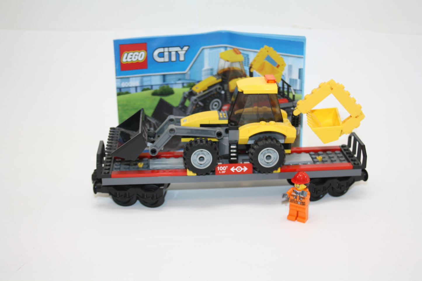 LEGO® Eisenbahn - Waggon/Transportwagen & Baufahrzeug - aus 60098 - inkl. BA & OVP