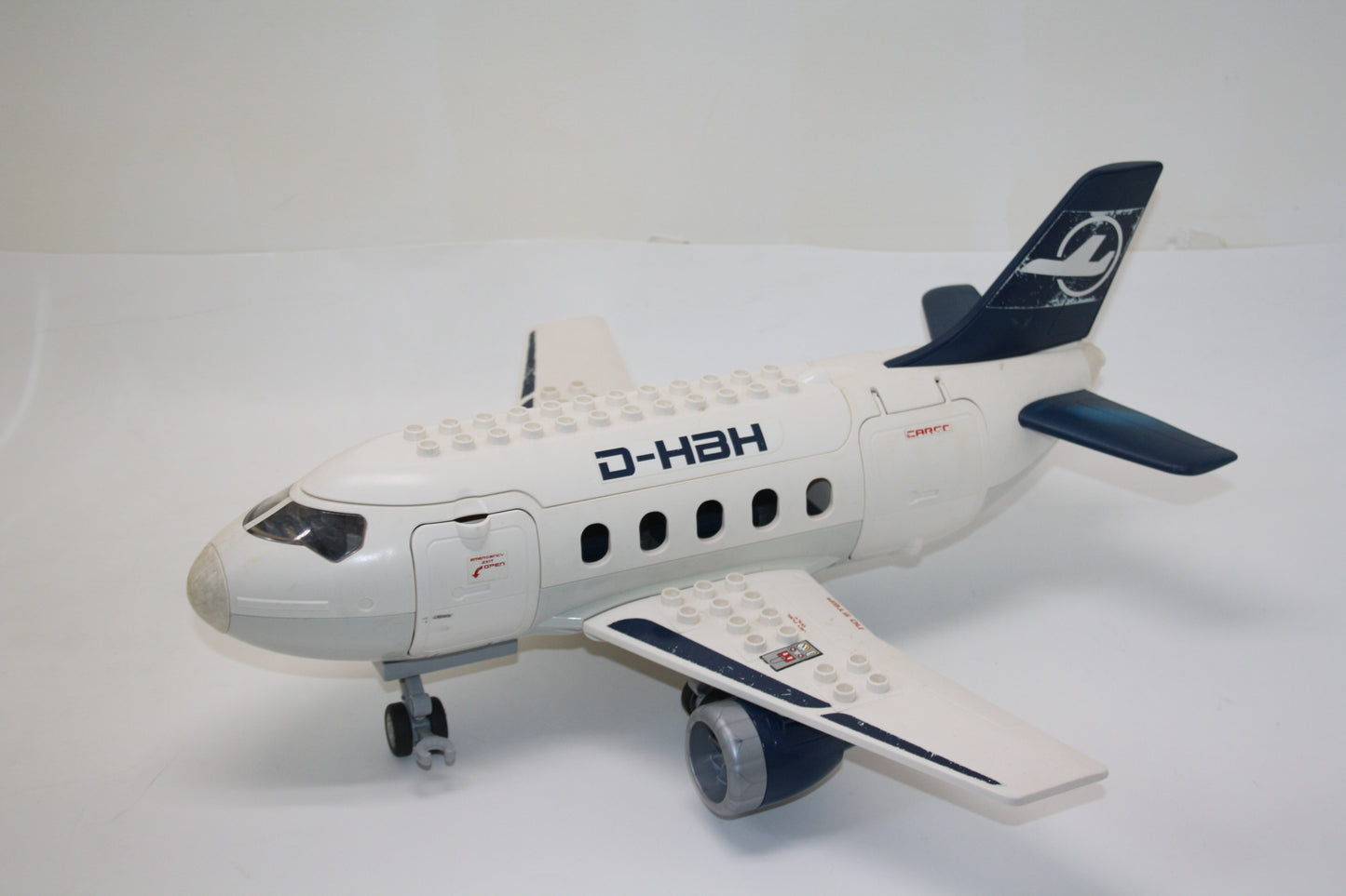 Duplo - großes Transportflugzeug inklusive Fahrwerk und Turbinen - weiß - Flieger/Flugzeug