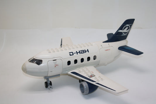 Duplo - großes Transportflugzeug inklusive Fahrwerk und Turbinen - weiß - Flieger/Flugzeug