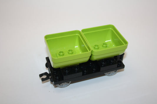 Duplo - Kipper/Kippwaggon/Kipplore - schwarz/grün - Eisenbahn - Wagon/Waggon