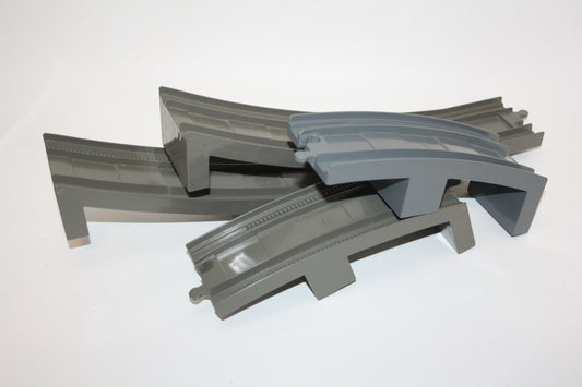 Duplo - Brücke/Eisenbahnbrücke - alt- & neugrau gemischt (Zufällige Mischung) - Schienen - Eisenbahn