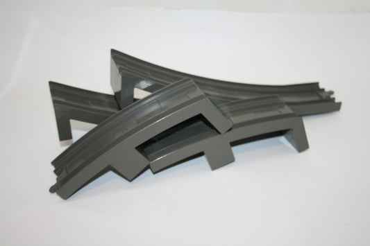 Duplo - Brücke/Eisenbahnbrücke - neugrau/hellgrau - Schienen - Eisenbahn