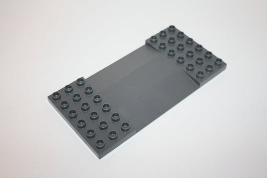 Duplo - Straßenplatte 6x12 Noppen - dunkelgrau -  Bauplatten - Grundplatten