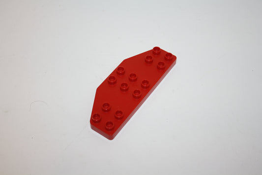 Duplo - 8x3 Platte mit abgeschnittenen Ecken - Heckflügel - rot - Ersatzteil