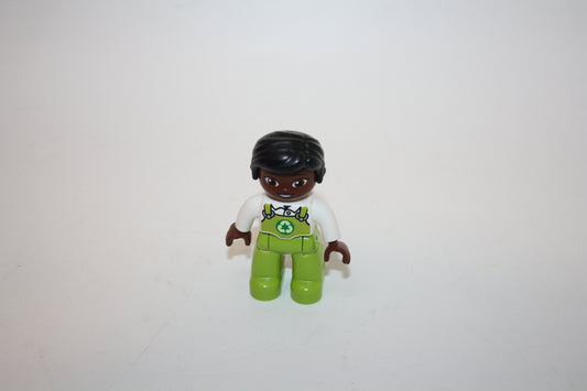 Duplo® Figur - Müllfrau - grüne Kleidung m. weißen Ärmeln - Müllfrau - Kelly - Gebraucht