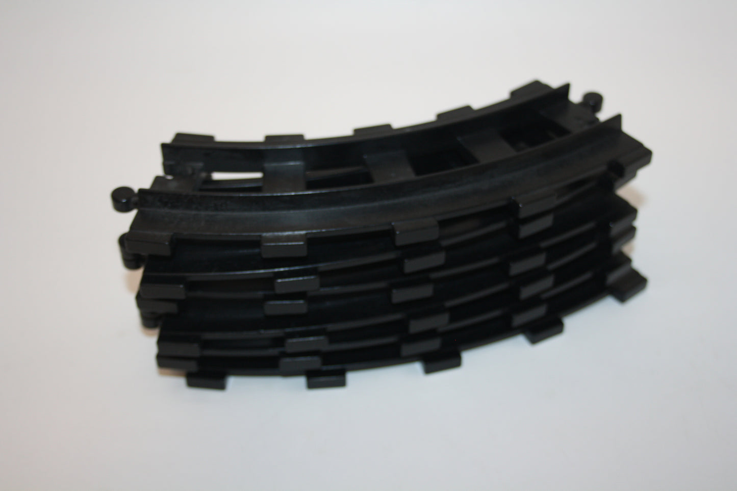 Duplo - 6x Gebogene Gleise  - schwarz - Schienen - Eisenbahn