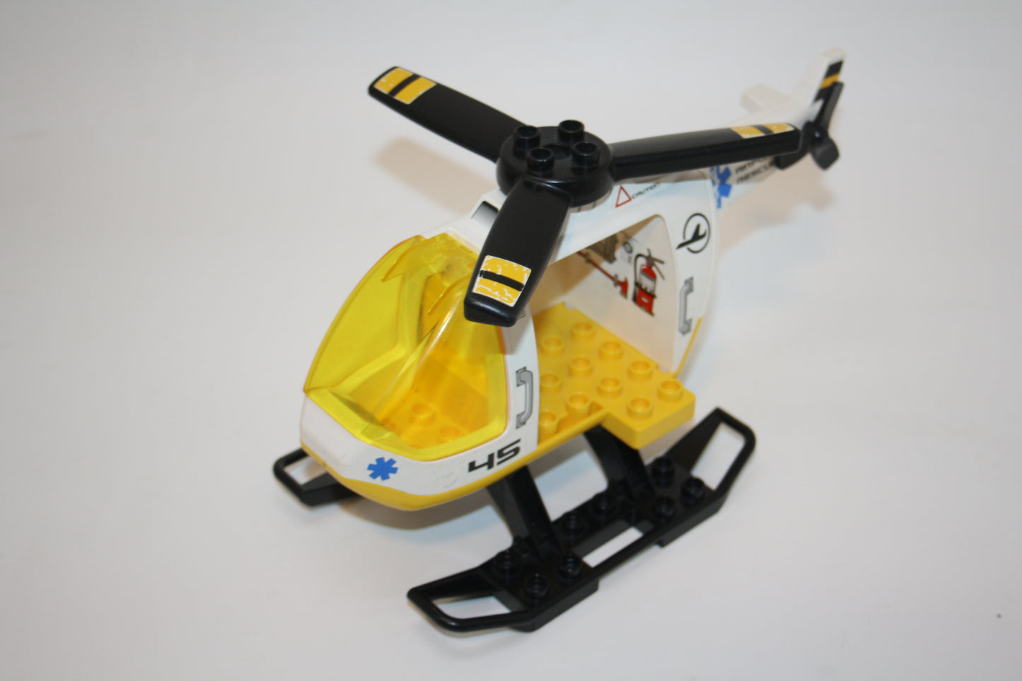 Duplo - großer Rettungshubschrauber - gelb/weiß - Flieger/Flugzeug