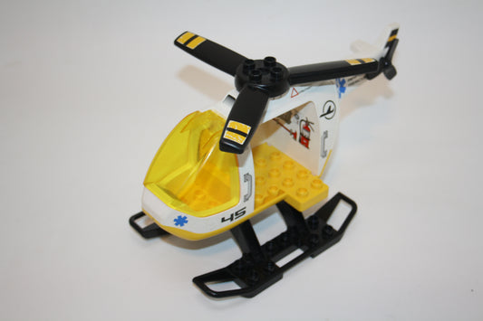 Duplo - großer Rettungshubschrauber - gelb/weiß - Flieger/Flugzeug