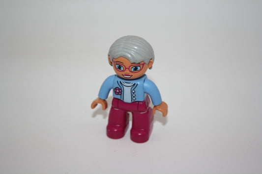 Duplo - Oma - pinke Hose/hellblaues Hemd - Frau - Figur