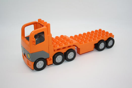 Duplo - LKW m. Auflieger - orange - Baustelle - LKW/Lastwagen - Fahrzeuge
