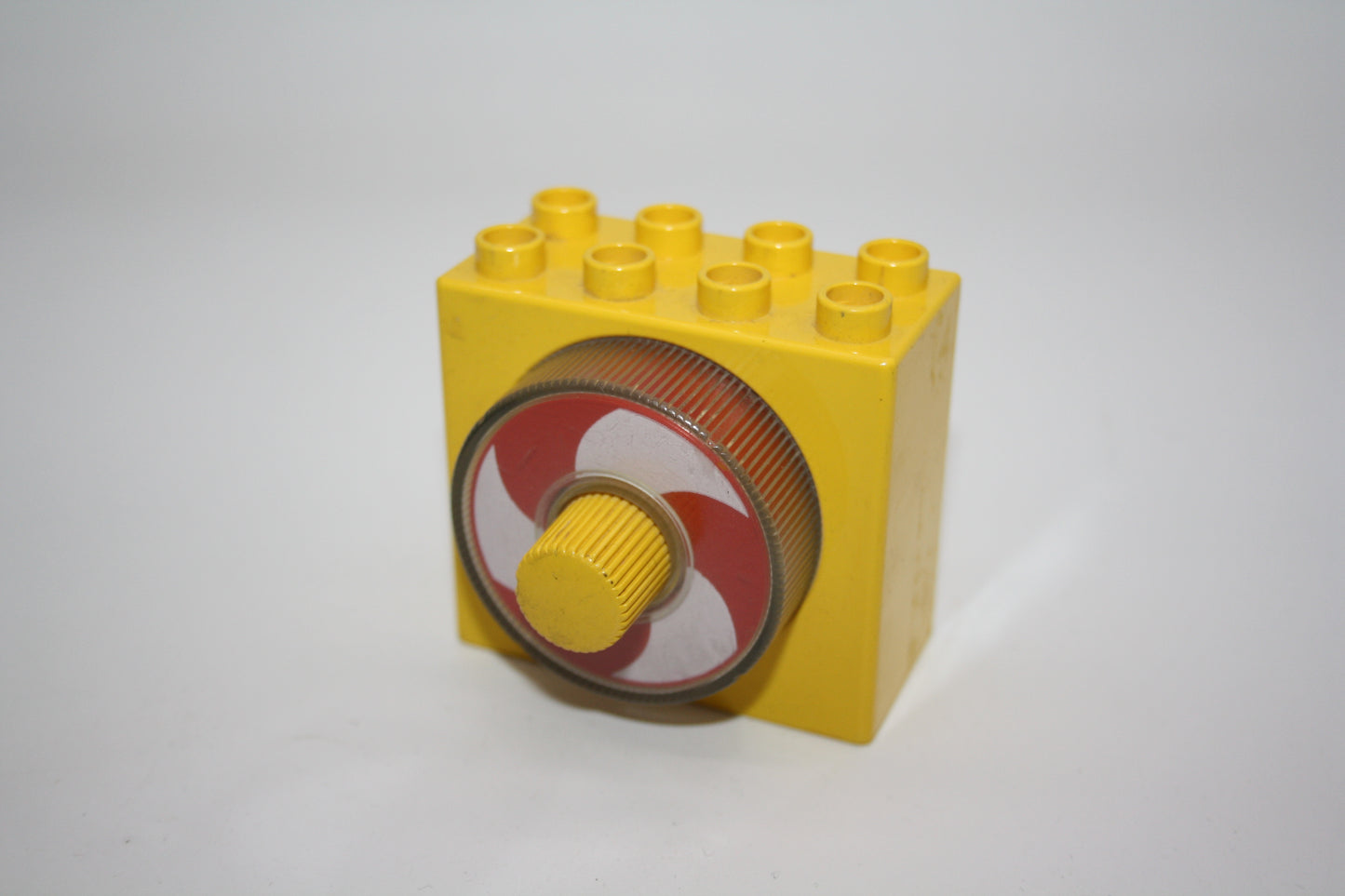 Primo® - 2x4 Motorik Stein m. Drehscheibe - gelb - große Teile