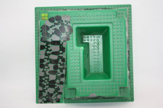 LEGO® - 32x32 3D Platte mit Rampe und Grube - grün - 2552px5 - aus 6082 - Platten - Base Plate
