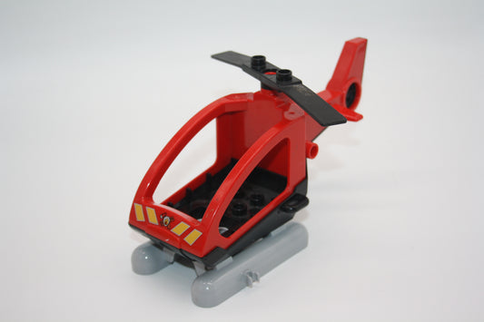 Duplo - Feuerwehr Hubschrauber - rot - Flieger/Flugzeug