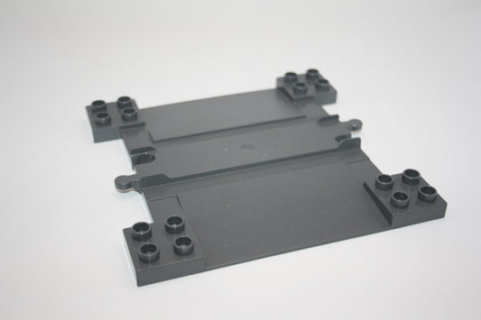 Duplo - Bahnübergang Gleise  - neugrau/hellgrau - Schienen - Eisenbahn