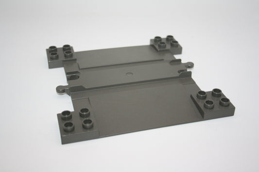 Duplo - Bahnübergang Gleise  - altgrau/dunkelgrau - Schienen - Eisenbahn