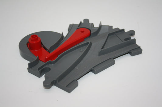 Duplo - Weiche - neugrau/hellgrau - Schienen/Gleis - Eisenbahn