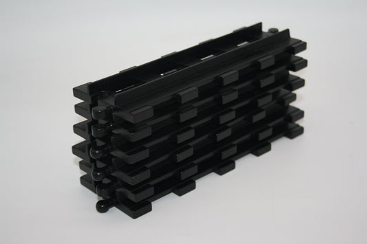 Duplo - 6x Gerade Gleise  - schwarz - Schienen - Eisenbahn