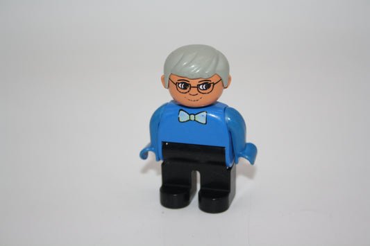 Duplo - Opa alt - schwarze Hose/blaues Oberteil - Mann - Figur