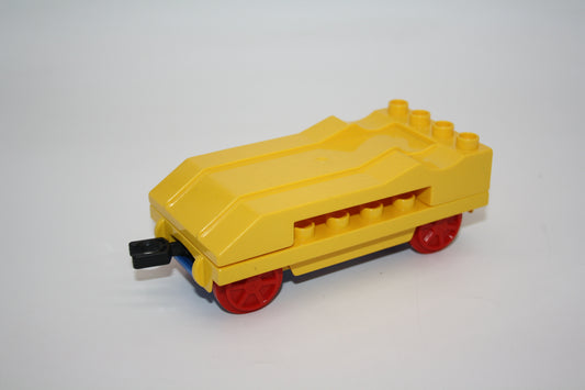 Duplo - Auto Transport Waggon - gelb - Eisenbahn - Wagon/Waggon
