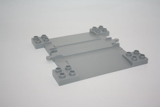 Duplo - Bahnübergang Gleise  - weißgrau - Schienen - Eisenbahn