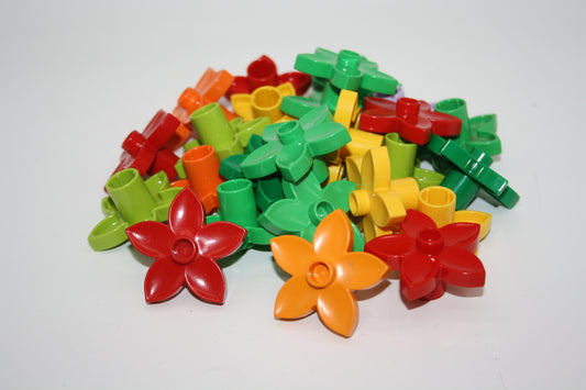 Duplo - 25x Blumen - bunt gemischt - Sparpaket