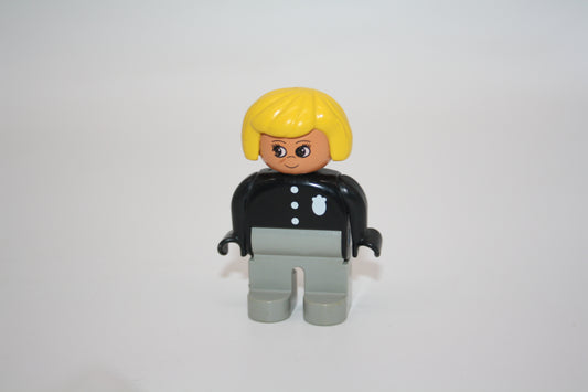Duplo - Polizistin alt - gelbe Haare/graue Hose - Polizei - Figur