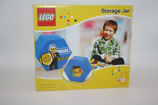 LEGO® - Aufbewahrungsbox/Storage Jar Polizei - blau - Aufbewahrung