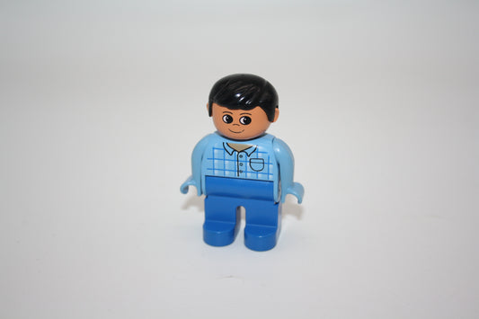 Duplo - Mann alt - blaue Hose/hellblaues Hemd - Figur - alte Serie