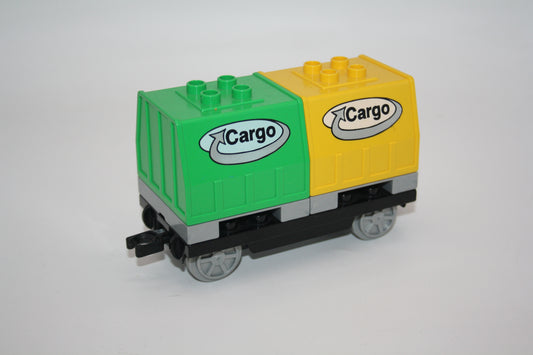 Duplo - Cargo Containerwagen - zufällige Farben - Eisenbahn - Wagon/Waggon