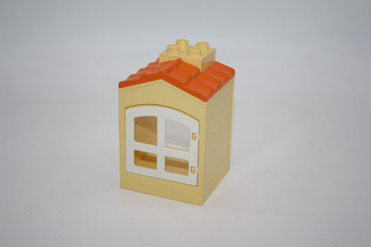 Duplo - Dachfenster/Fenster (4x4 Noppen) - cremegelb-orange - Fenster