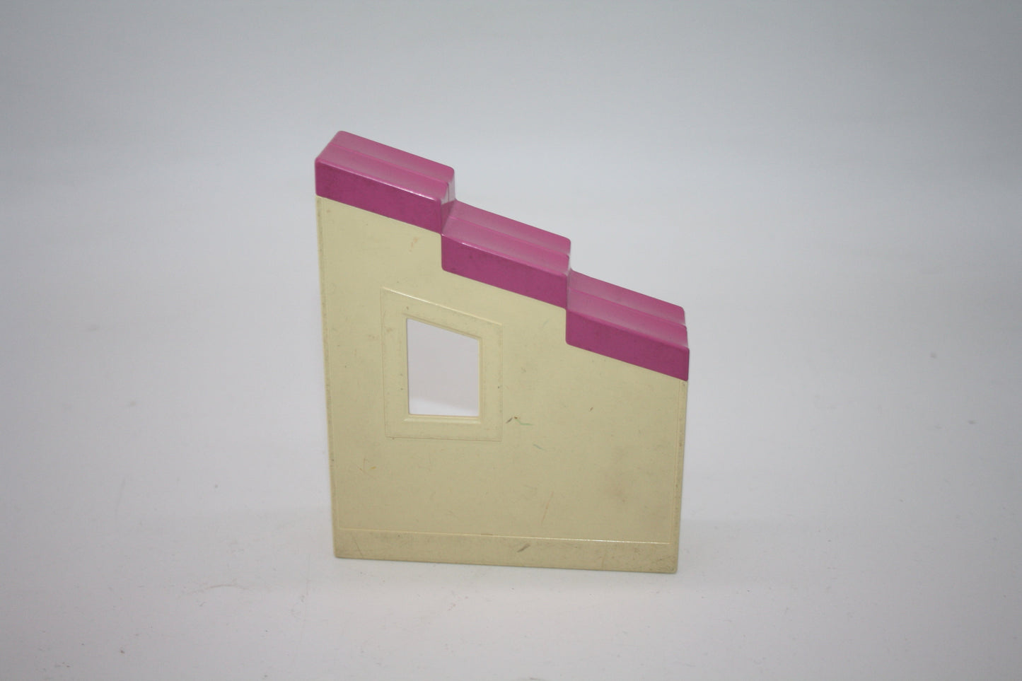 Duplo - Retro/Vintage Puppenhaus Dach/Schrägdach/Dachboden - weiß/rosa - große Teile