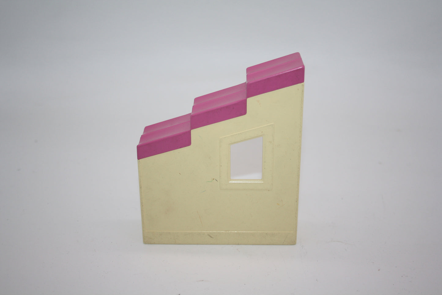 Duplo - Retro/Vintage Puppenhaus Dach/Schrägdach/Dachboden - weiß/rosa - große Teile