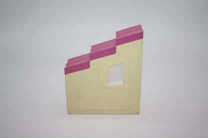 Duplo - Retro/Vintage Puppenhaus Dach/Schrägdach/Dachboden - weiß/rosa - große Teile