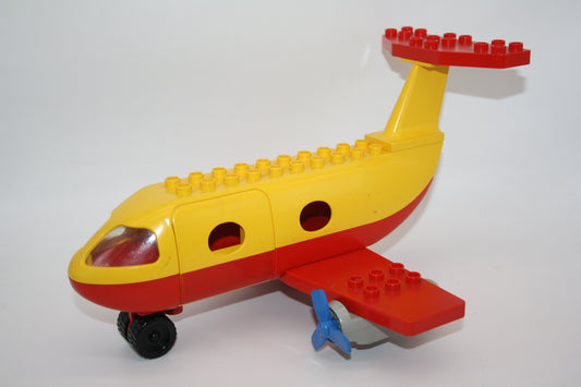 Duplo - altes Flugzeug - rot/gelb - Flieger/Flugzeug