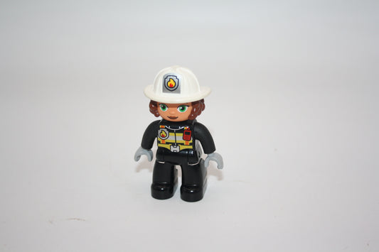 Duplo - Feuerwehrfrau - neue Serie - weißer Helm - Feuerwehr - Figur