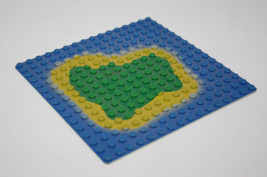 LEGO® - 16x16 Inselplatte - blau/gelb/grün - Platten - Base Plate