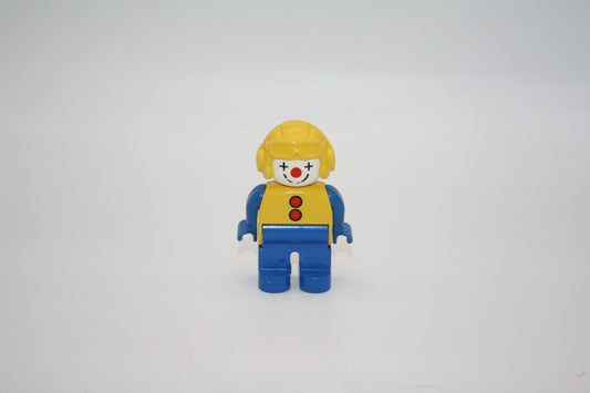 Duplo - Zirkus Clown alt - blaue Hose/gelbes Oberteil mit blauen Ärmeln - Mann - Figur