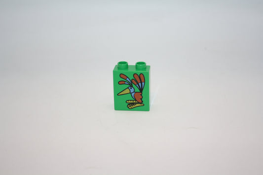 Duplo - Feder aus Bob der Baumeister - 2er - 1x2Noppen - grün - Motivstein