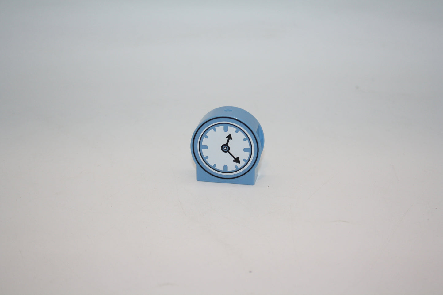 Duplo - Uhr mit zwei Zeigern - 2er - Abgerundet - Hellblau - Motivstein