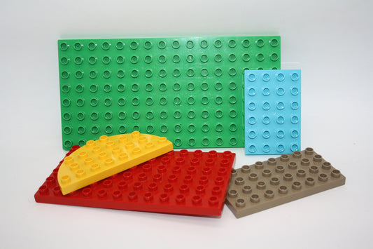 Duplo - 5x Bauplatten Sparpaket - zufällige Farben & Formen - Bauplatten - Grundplatten