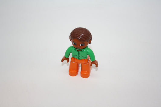 Duplo - braunhaarige Frau - orangene Hose/grünes Oberteil - Kelly - Figur