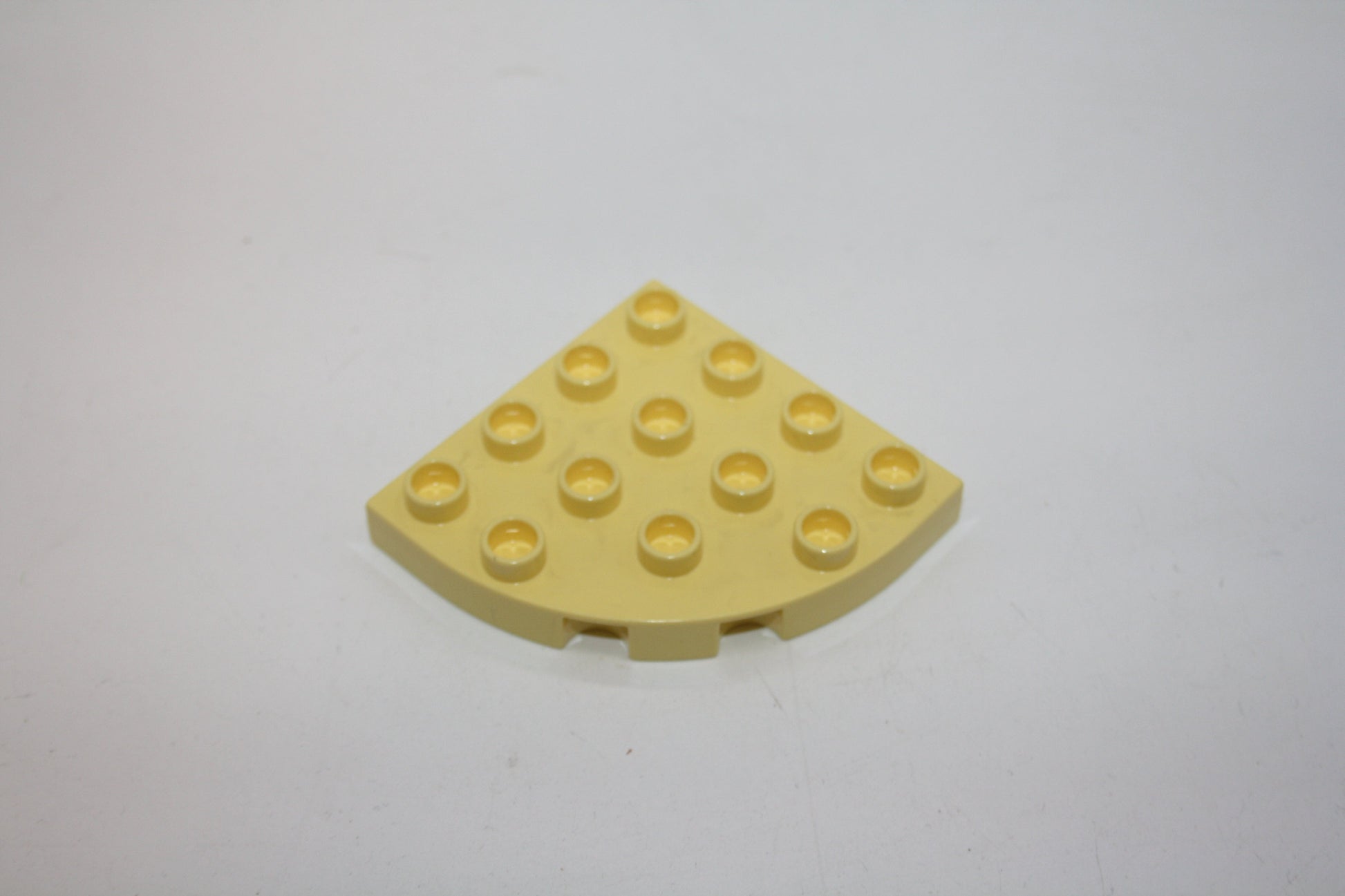 Duplo - 1/4 runde Platte 4x4 Noppen - versch. Farben - Bauplatten - Grundplatten - cremegelb - Platten