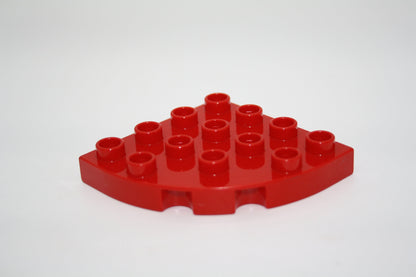 Duplo - 1/4 runde Platte 4x4 Noppen - versch. Farben - Bauplatten - Grundplatten - rot - Platten