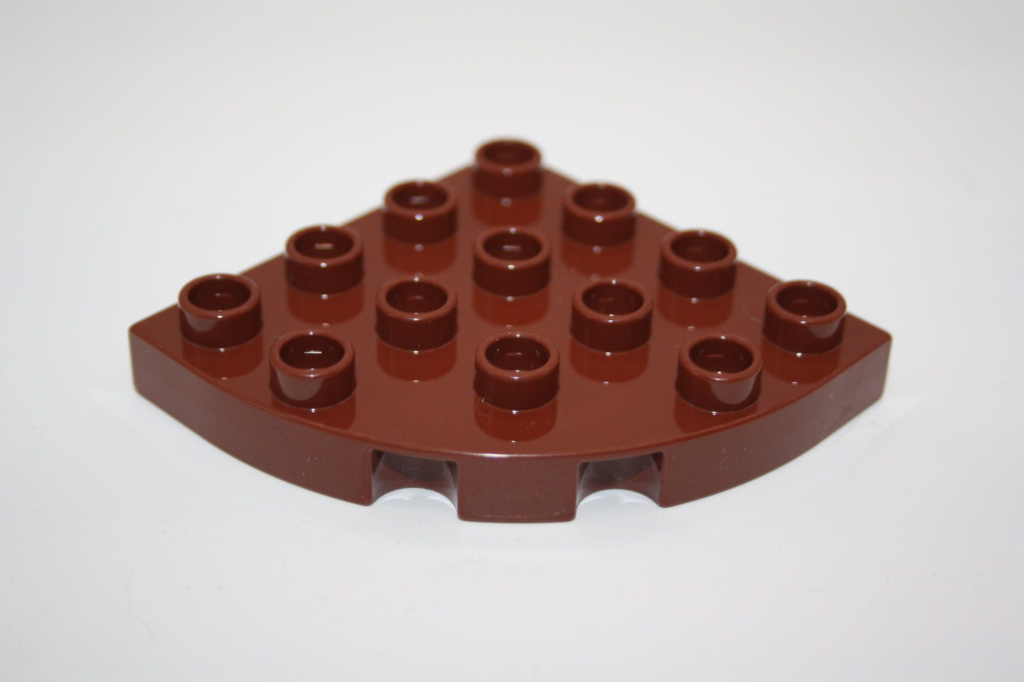 Duplo - 1/4 runde Platte 4x4 Noppen - versch. Farben - Bauplatten - Grundplatten - braun - Platten