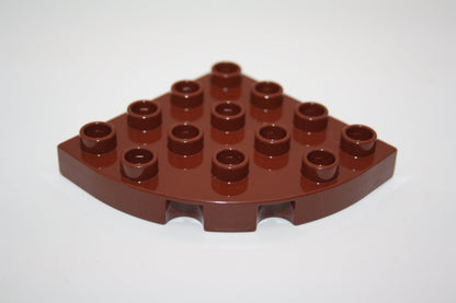 Duplo - 1/4 runde Platte 4x4 Noppen - versch. Farben - Bauplatten - Grundplatten - braun - Platten