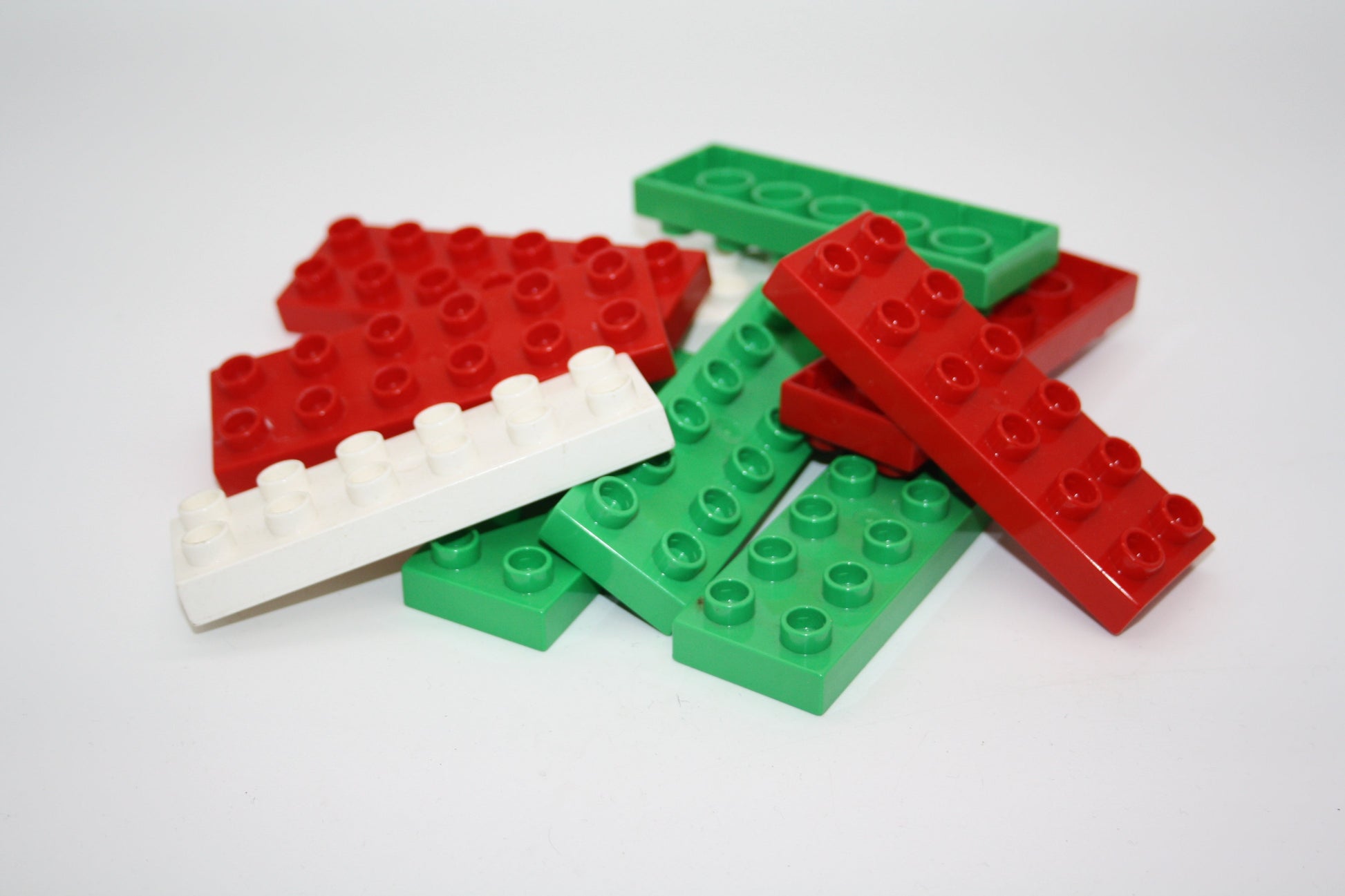 Duplo - 10x 12er Plättchen/2x6 Platten - bunt gemischt - Bauplatten - Grundplatten - Platten