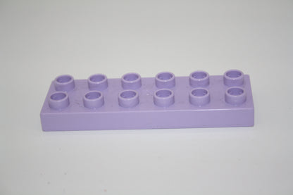 Duplo - 12er Plättchen/2x6 Platten - versch. Farben - Bauplatten - Grundplatten - flieder - Platten