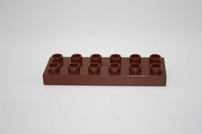 Duplo - 12er Plättchen/2x6 Platten - versch. Farben - Bauplatten - Grundplatten - braun - Platten