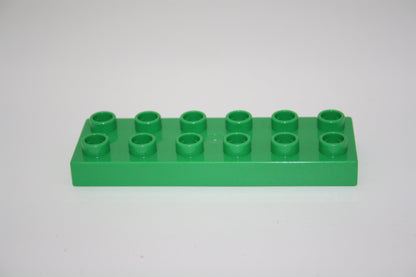 Duplo - 12er Plättchen/2x6 Platten - versch. Farben - Bauplatten - Grundplatten - grün - Platten
